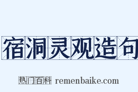 宿洞灵观造句是什么意思的图片